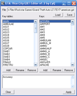 Vice City GXT Editor