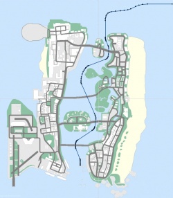 gta vice city map of missions